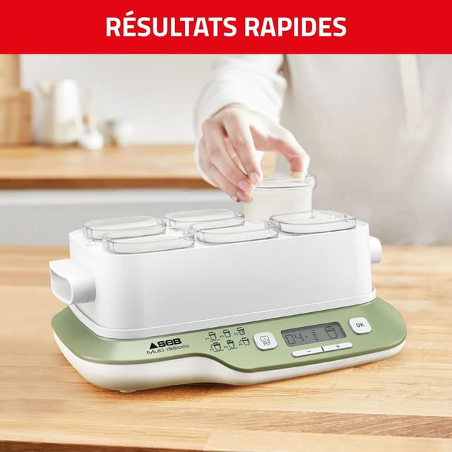 Thumbnail 4 de Seb Multi Délices Express Végétal Yaourtière 6 pots 140 ml 🍶