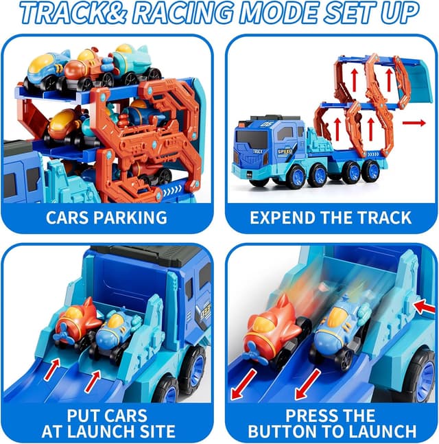 Thumbnail 3 de IHAHA 10-in-1 Foldable Space Truck carrier with 9 cars 🚚