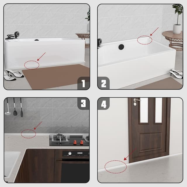 Thumbnail 4 de Zayejod 3m Silicone Shower Threshold Water Barrier