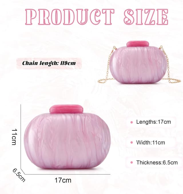 Thumbnail 2 de EVEOUT Acrylic Evening Clutch Bag for Weddings
