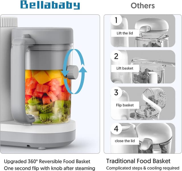 Detalle 2 de Bellababy Baby Food Maker with Reversible Steam Basket