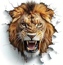 Detalle de 3D Lion Soaring Over Mountains PVC Vinyl Car Decals Stickers – Waterproof, Self-Adhesive for Cars, Laptops, Trucks & More