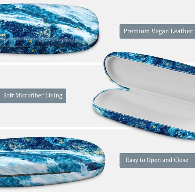 Detalle de FINTIE hard shell glasses case with microfibre lining and cleaning cloth