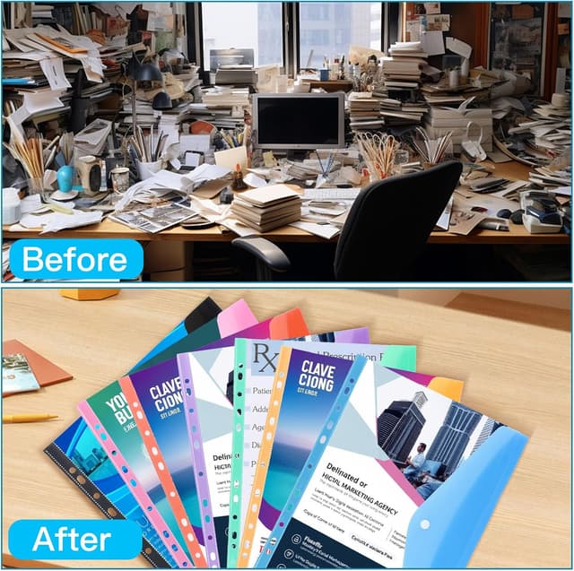 Thumbnail 5 de 14 Pack A4 Plastic Wallets 7 Colours