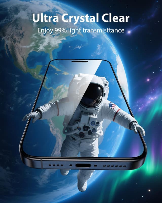 Thumbnail 6 de Mkeke Screen Protector for iPhone 16 Pro 6.3 inch