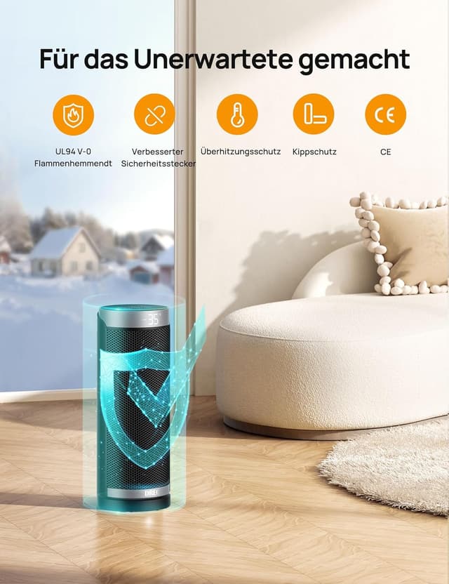 Detalle 2 de Dreo Solaris Slim H3 Heizlüfter 70° Oszillation