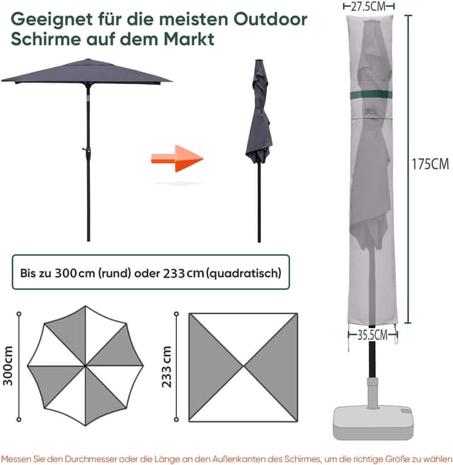 Thumbnail 1 de Sekey Funda para Sombrilla Ø300 cm ☔️ Impermeable y Resistente