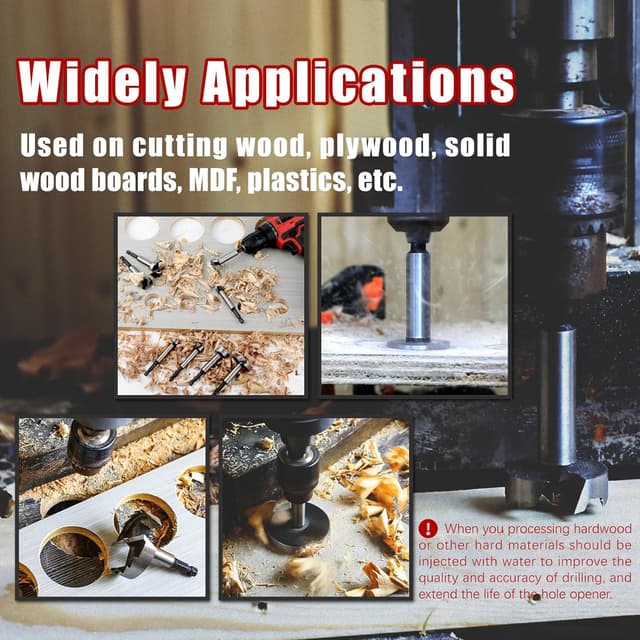 Detalle 2 de NICAVKIT Professional Forstnerbohrer 35 mm (Sechskantschaft 6,35 mm) für Holz