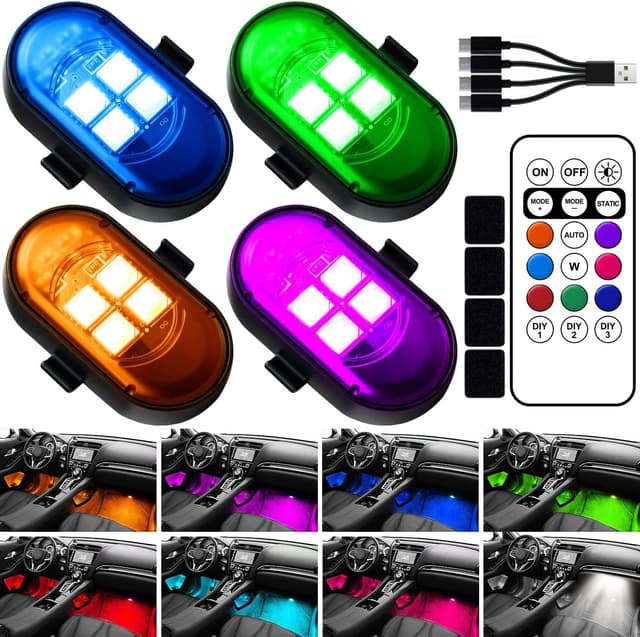 Detalle de Upgraded Wireless LED Car Interior Lights 12H Battery