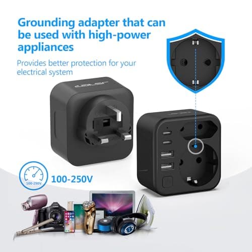 Thumbnail 6 de JSVER Adaptador Enchufe UK 6 en 1