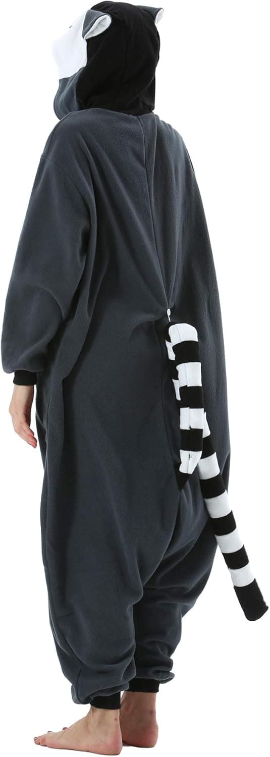 Detalle 2 de ULEEMARK Jumpsuit Onesie mit Tier-Design – Plüsch Overall als Unisex-Kostüm und Pyjama für Erwachsene