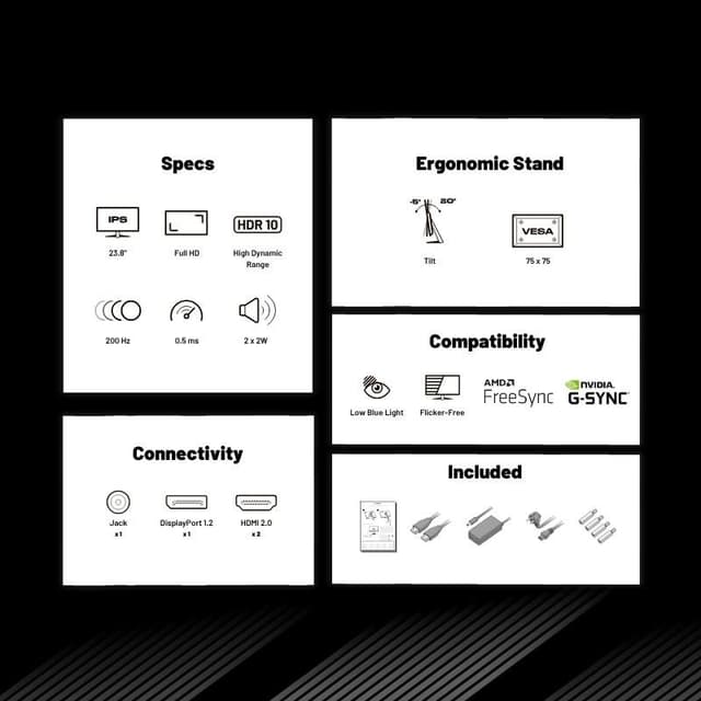 Detalle de JAPANNEXT JN-I238FHD200F 23,8" IPS Full HD 200 Hz con altavoces