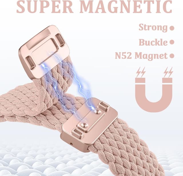 Detalle de DigiHero Braided Loop Magnetic Nylon Strap for Apple Watch (Sport Stretch, 38–46mm)