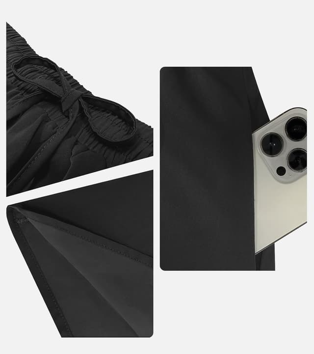 Detalle de Yincro Women’s Flowy Maxi Skirt with Pockets (Pleated, High-Waisted, Chiffon)