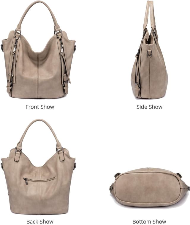 Thumbnail 5 de Realer Damen Handtaschen Groß Shopper Khaki 2er-Set
