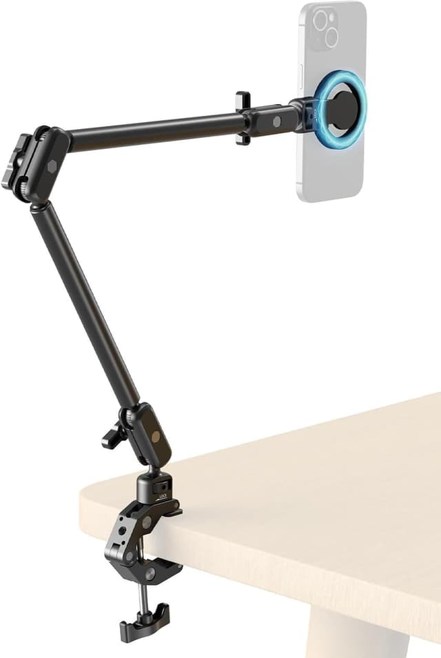 Detalle de SMALLRIG 5626 Kit de bras “magique” à pince pour MagSafe (iPhone) – bras flexible réglable jusqu’à 67 cm