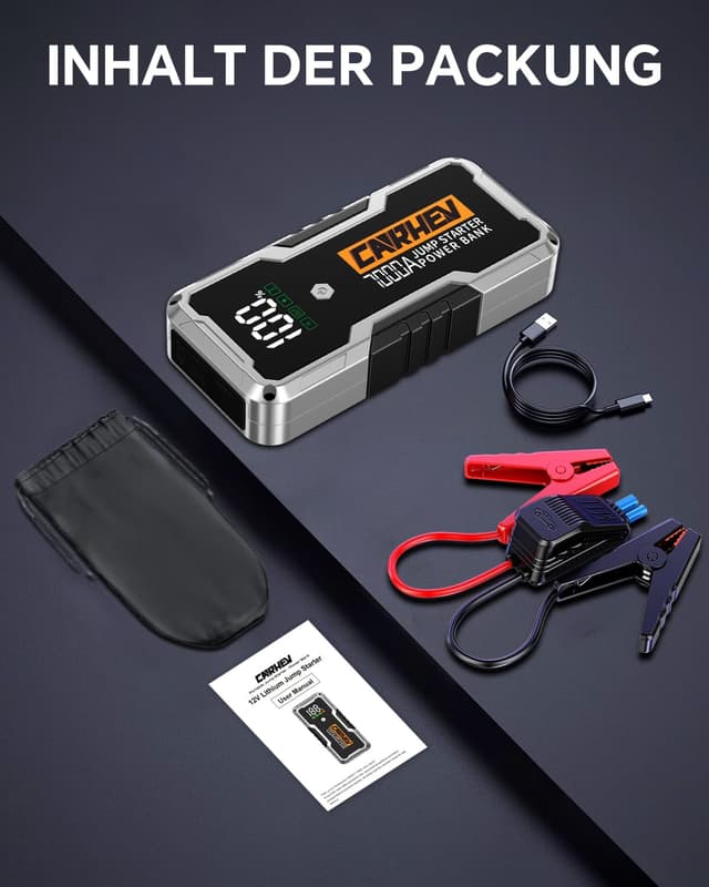 Thumbnail 6 de CARHEV 7000A Starthilfe Powerbank 26800 mAh