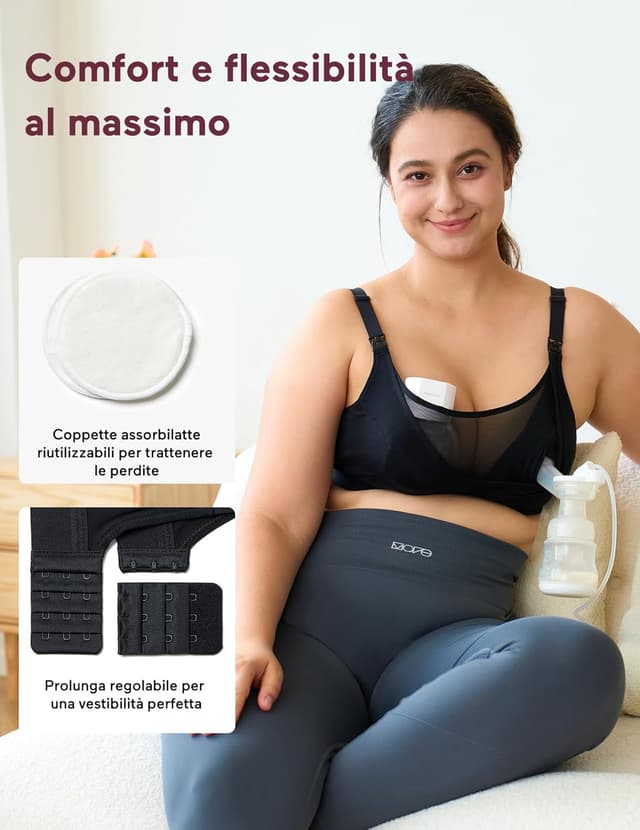 Thumbnail 6 de momcozy Reggiseno a pompa e mani libere per allattamento (taglie 4C-8E, senza ferretto)