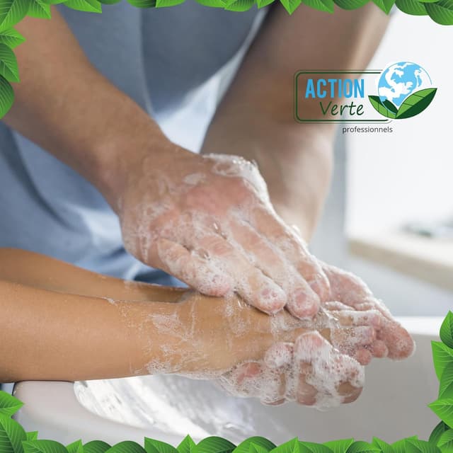 Detalle de ACTION VERTE – Crème lavante 3 en 1 (mains, corps & cheveux) 5L, parfum fleur d’oranger et miel, formule Ecocert