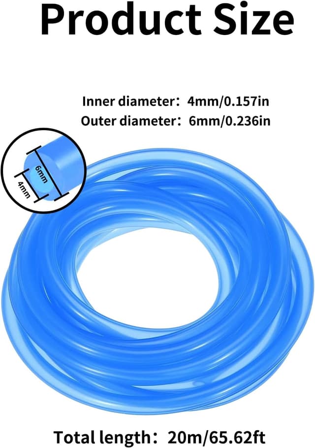 Thumbnail 1 de YSDINK 4×6mm PVC Aquarium Airline Tubing 20m 🐟