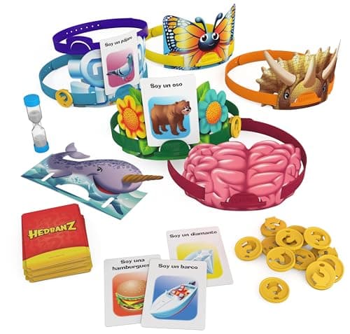 Detalle de Spin Master Hedbanz Juego de mesa familiar 2-6 jugadores 🎲
