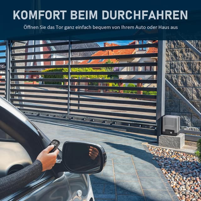 Detalle 2 de CO-Z Elektrischer Schiebetorantrieb mit Fernbedienungen, bis 600 kg – für Schiebetore bis 12 m