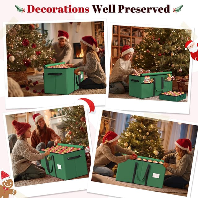 Thumbnail 6 de Keten 3-Inch Ornament Storage Boxes