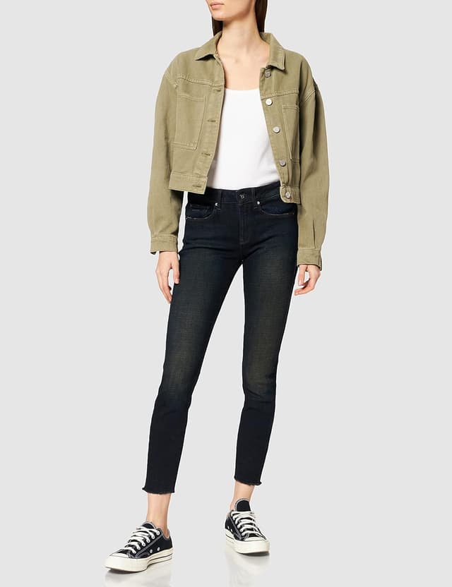 Detalle de G-STAR Damen 3301 Skinny Jeans – knöchellang, 5-Pocket und mit Reißverschluss