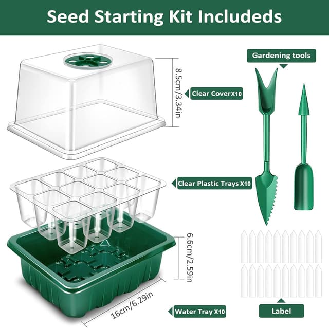 Thumbnail 5 de Verdenu Semenzaio Germinazione 120 celle per semina 🌱