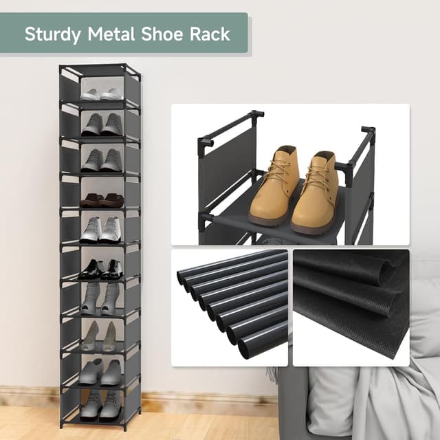 Thumbnail 3 de isightguard Narrow Shoe Rack 10-tier slim shoe organiser 👞