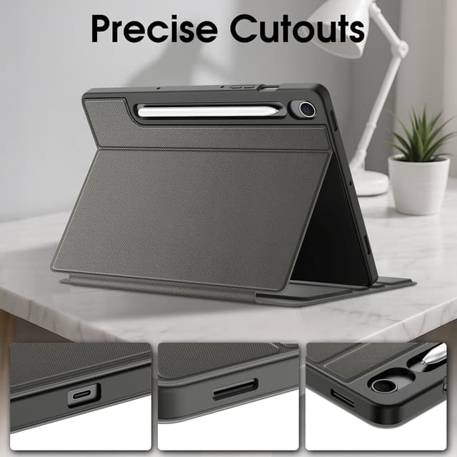 Thumbnail 6 de FINTIE coque multipositions pour Samsung Galaxy Tab S10 Lite 10,9 et Tab S10 FE/S9 FE (10,9”/11”) avec porte-stylet, gris foncé