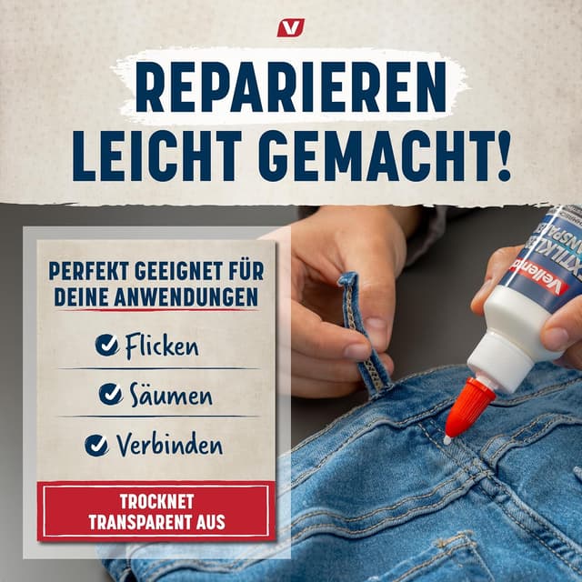 Thumbnail 2 de Vellental Textilkleber 100 ml transparent