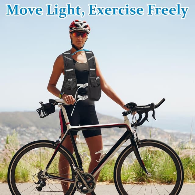 Thumbnail 6 de Running Vest with Water Bladder for Women/Men – Breathable Hydration Backpack with Reflective Strips