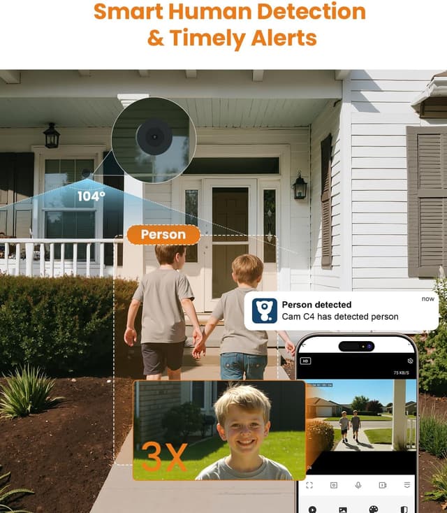 Thumbnail 4 de litokam Window Camera 3MP 2K indoor security camera