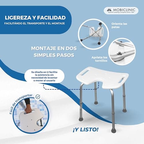Thumbnail 2 de Mobiclinic® Taburete Baño Regulable en Altura
