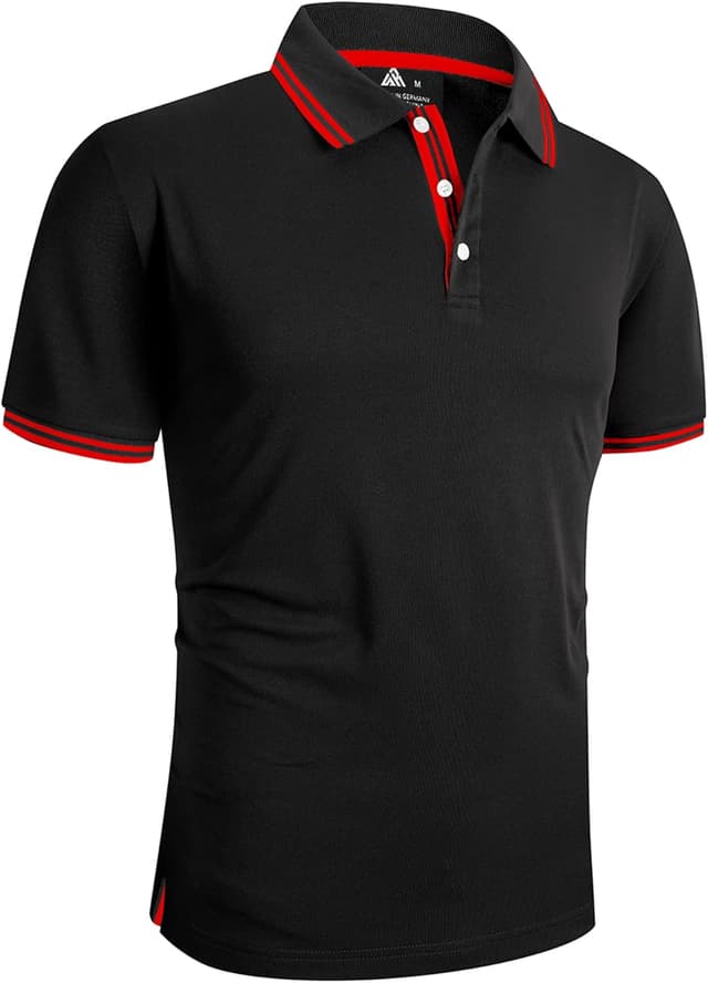 Detalle de SwissWell Herren Kurzarm Poloshirt mit atmungsaktivem, schnell trocknendem Stoff für Sport & Alltag