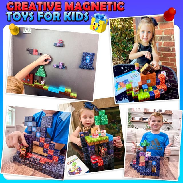 Thumbnail 4 de Build Mine Magnetic Building Blocks 100PCS 🧩