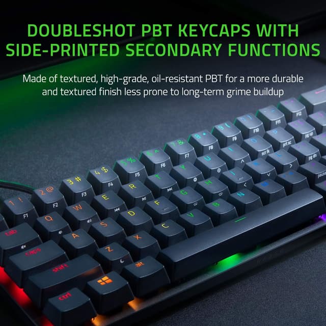 Detalle de Razer Huntsman Mini 60% Gaming Keyboard (Linear Optical Switches) with Chroma RGB