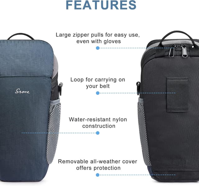 Detalle de S-ZONE sac étanche pour appareil photo DSLR/SLR avec poches et housse anti-intempéries