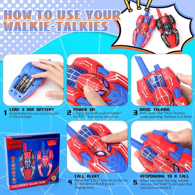 Thumbnail 2 de Kids Spider Walkie Talkies 2-way for Ages 3–6