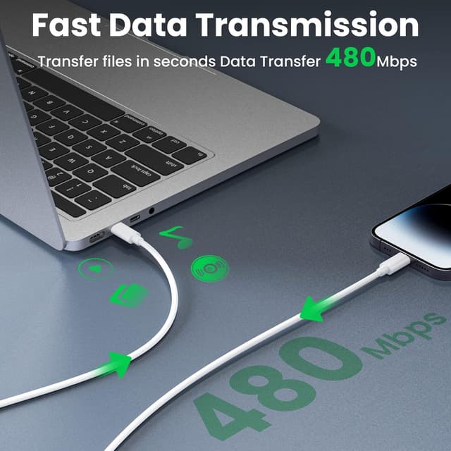 Detalle de GlobaLink 100W USB-C fast charging cable 2m