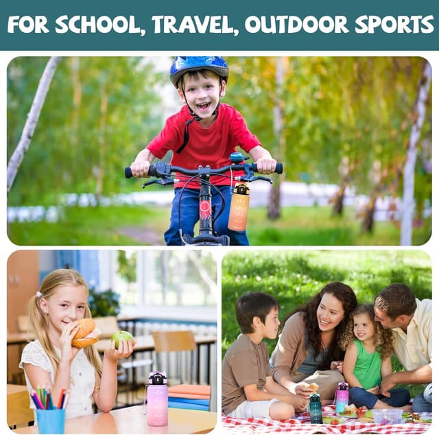 Thumbnail 6 de Trinkflasche 500 ml mit Strohhalm für Kinder – auslaufsicher, mit Reinigungsbürsten