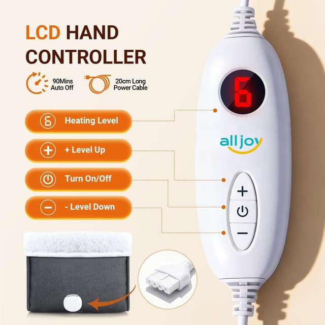 Thumbnail 2 de ALLJOY Electric Foot Warmer 6-level heated feet warmer