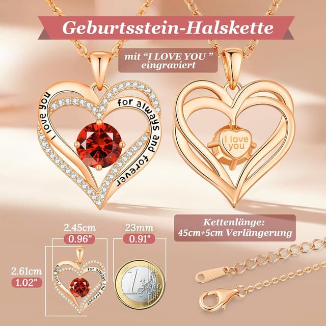 Detalle 1 de Herz-Halskette 45 cm CDE