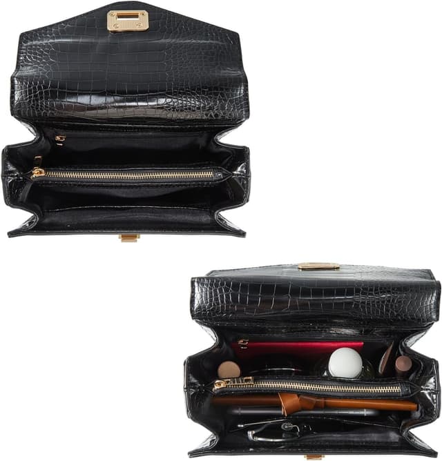 Detalle de VICTORIA HYDE Borsa a tracolla vintage vegana in vera pelle con doppio scomparto e tracolla regolabile