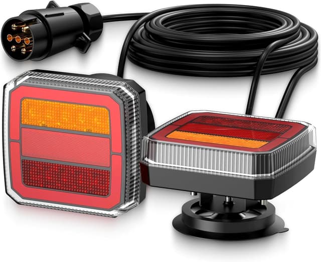 Detalle de Justech 12-30V Magnetic Mount Trailer Lights (Rear Brake/Turn) with IP65 Waterproof Tail Light