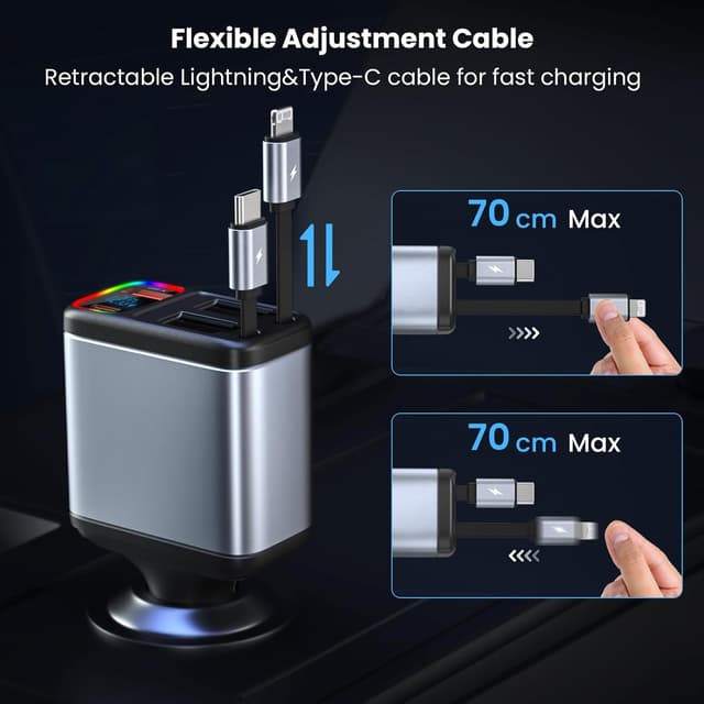 Thumbnail 2 de AONOKA Caricabatterie Auto 147W