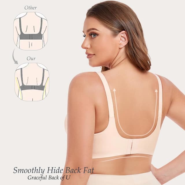 Detalle 2 de Vinfact Seidig Glatter Still-BH Damen (ohne Bügel) – nahtloser Schwangerschafts- und Still-BH mit BH-Verlängerungen