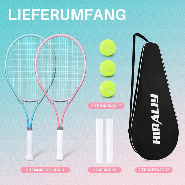 Thumbnail 5 de HIRALIY 27in Tennis Rackets Set