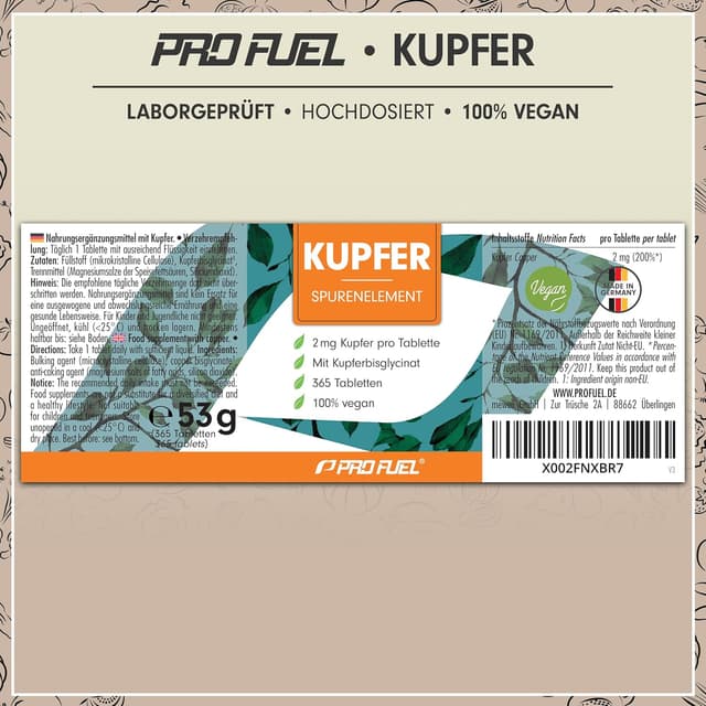 Thumbnail 5 de Kupfer Tabletten 365x 2 mg Kupferbisglycinat